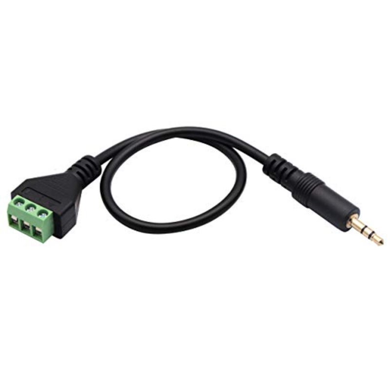 3.5mm Screw Terminal Block Cable 3.5mm 1/8inch Stereo Audio Male to 3 Pin/Way Female Bolt Screw AV Headphone Type Adapter Cable(30CM/2Packs - Image 4