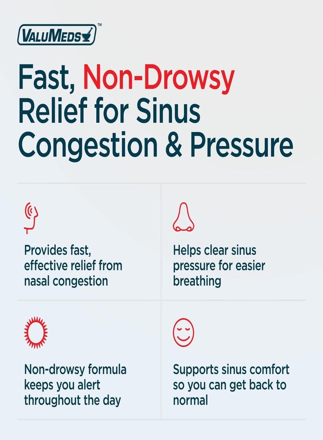 ValuMeds Nasal Decongestant PE Phenylephrine HCl 10mg Tablets (Bulk 300 Count) Non-Drowsy Sinus Pressure Relief & Nasal Congestion Relief, Stuffy Nose Decongestants for Adults | Compare to Sudafed PE - Image 3