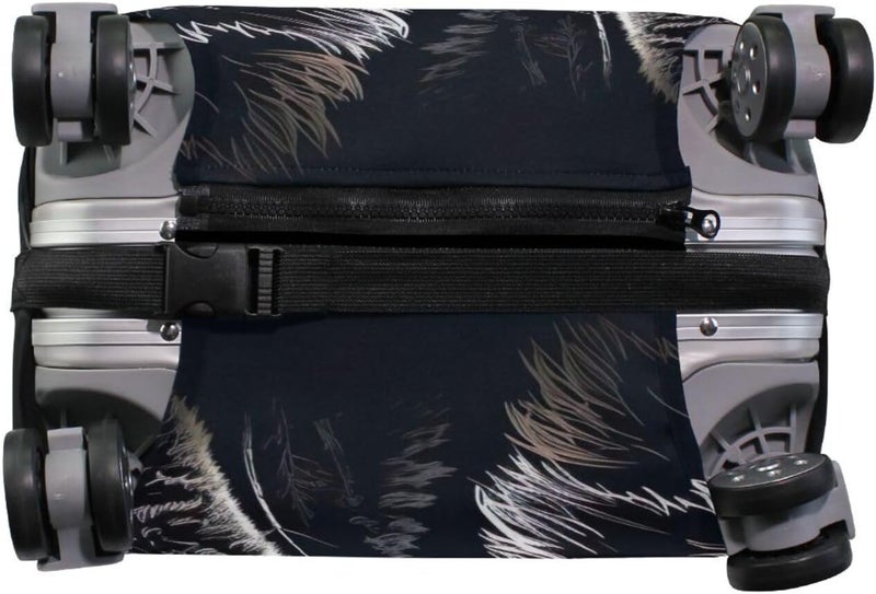 Wolf and Moon Luggage Cover for Suitcase, Elastic Travel Protector with Zipper, Washable Anti-Scratch Dustproof Luggage Sleeve Fits 26-28 Inch - Image 3
