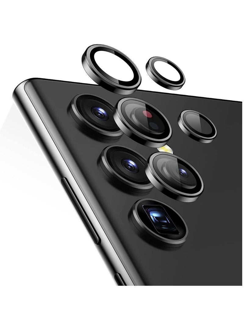 ماركة غير محددة - عدسات حماية بحواف استانلس لحماية كاميرا سامسونج جالاكسي اس 23 الترا - اسود Samsung Galaxy S23 Ultra - Image 1