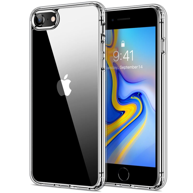 HOOMIL for iPhone SE 3rd/2nd Gen, iPhone 7/iPhone 8, Non-Yellowing, Drop Protection, Anti-Scratch Transparent Hard Back Phone Cover - Crystal Clear - Image 1