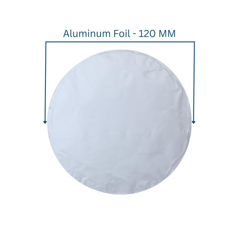 Smartpack Aluminum Foil for Packing of HDPE (Without Transparent) Plastic Jars Material | Sealing, Bottle Packing, Silver Foil | One Piece Seal Liner | Size 120MM with 1000Piece - Image 2