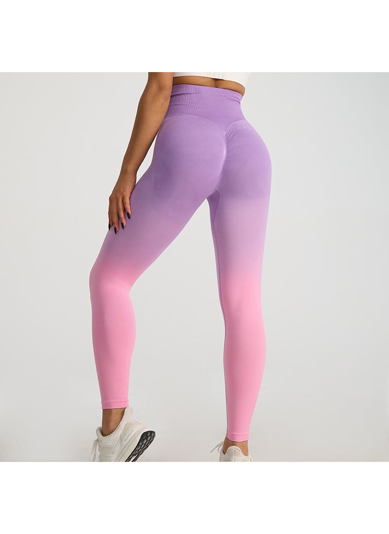 Generic - Autumn and Winter New High Waist Cycling Fitness Pants Hip-lifting Sports Tights Peach Hip Gradient Yoga Pants Trousers for Hair Black Green - Image 1