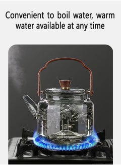 LOOPITYS 1000ml detachable glass teapot, high boron glass teapot, heat-resistant and cold resistant strong lifting teapot, safe teapot for flower tea and green tea brewing, etc  - Image 4