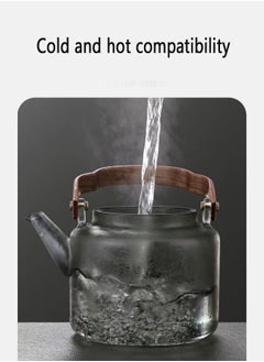 LOOPITYS 1000ml detachable glass teapot, high boron glass teapot, heat-resistant and cold resistant strong lifting teapot, safe teapot for flower tea and green tea brewing, etc  - Image 5