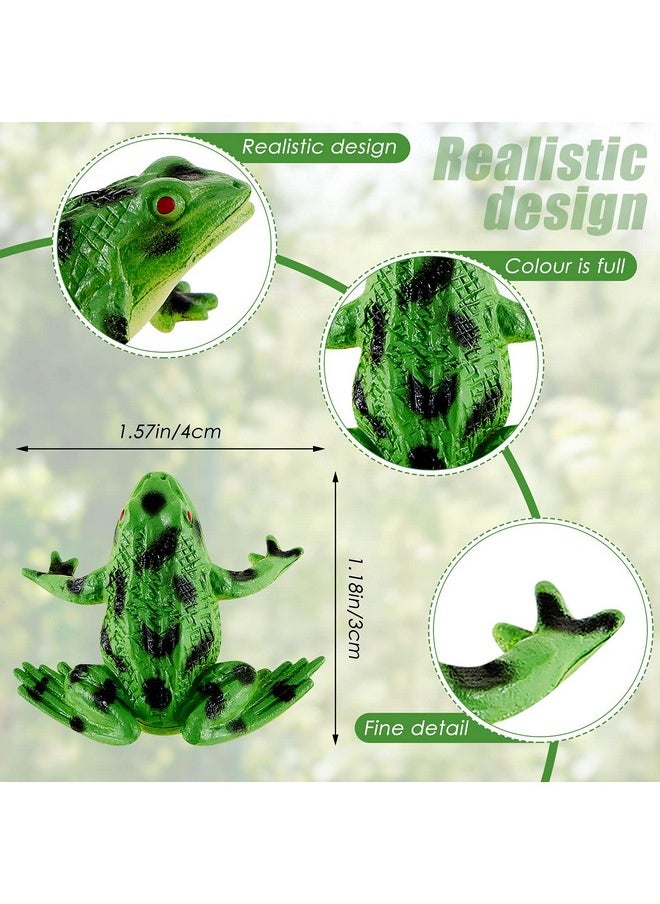 Civaner - Plastic Frogs Toy Mini Vinyl Realistic Frog Toy Decorations Frogs Fun Rain Forest Character Toys Realistic Frog Figures Lifelike Toy For Crafting Party Supplies Home Decor Game(36 Pieces) - Image 1