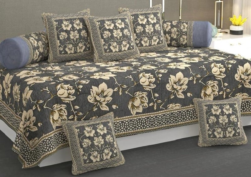 Laying Style™ Diwan Set of 8 Pieces Combo with Sofa Covers for Living Room 5 Seater and Center Table Cover - Image 3