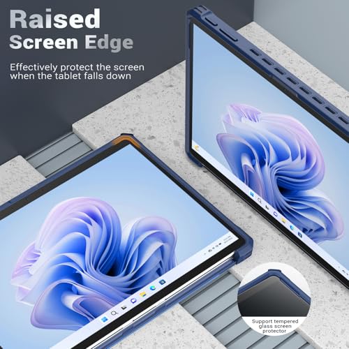 MoKo Case for Microsoft Surface Pro 11, Surface Pro 10, Surface Pro 9 13 Inch, All-in-One Rugged Cover with Kickstand Protective Case, Compatible with Type Cover Keyboard,Blue - Image 4