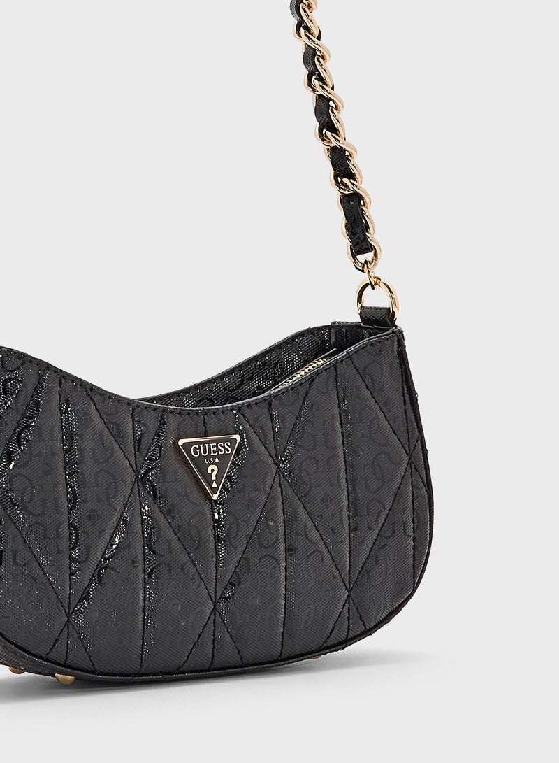 GUESS ALDINA TOP ZIP SHOULDER BAG  - Image 4
