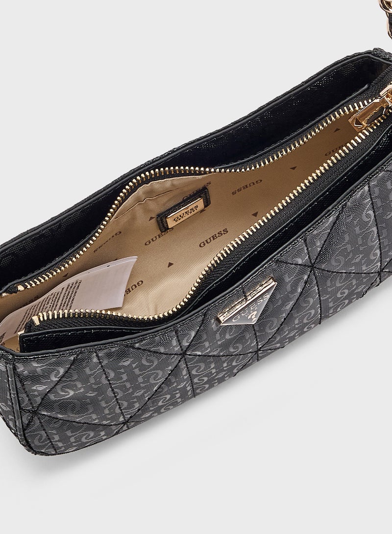 GUESS ALDINA TOP ZIP SHOULDER BAG  - Image 5