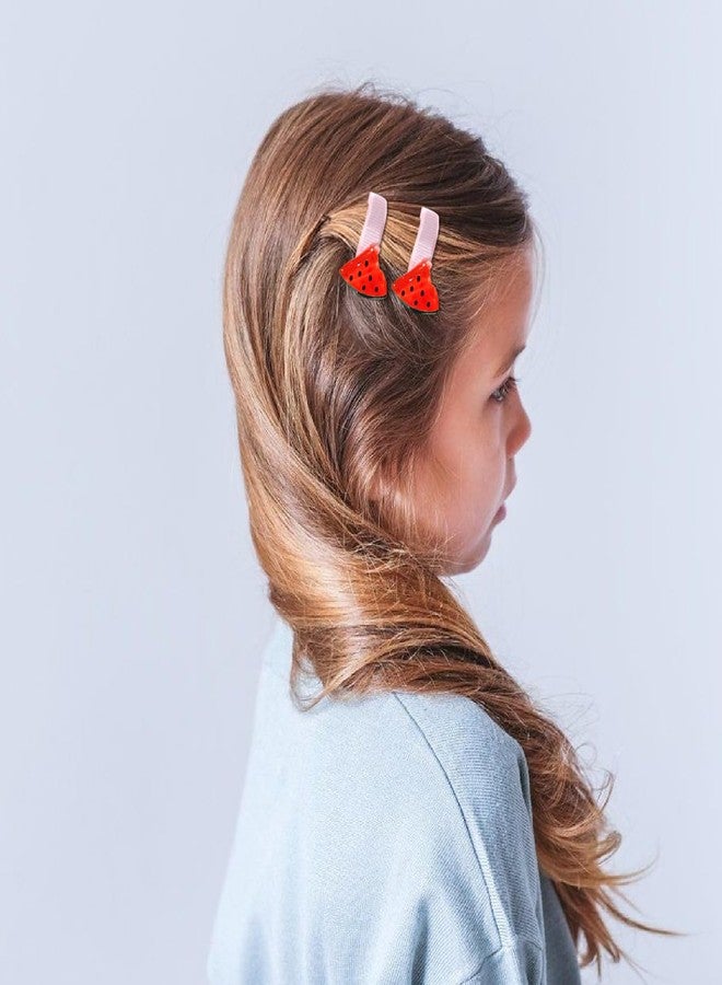 SYGA Hair Clips for Girls Duckbill Hairpins with Carrot, Pineapple, Rabbit, Mushroom, Watermelon Patterns Perfect Hair Accessories for All Hair Types - Pack of 2, Multicolor - Image 3