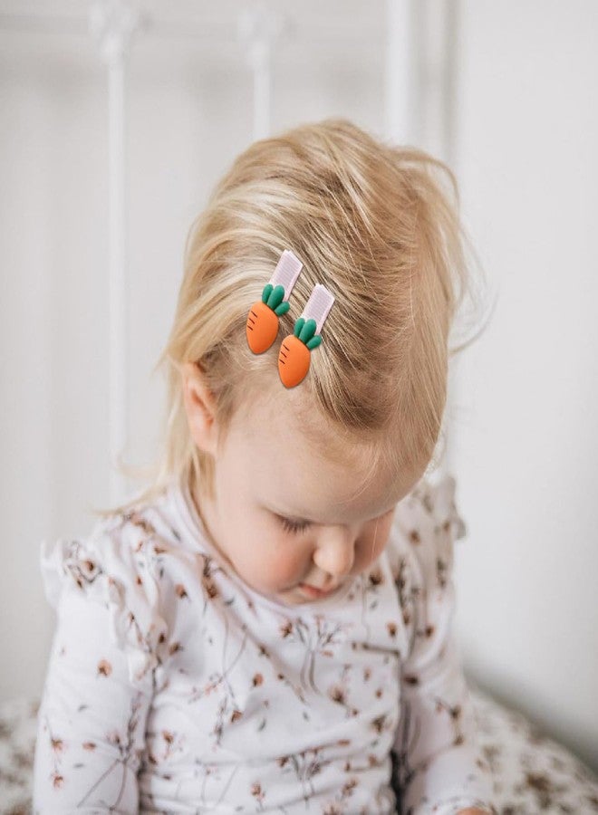 SYGA Hair Clips for Girls Duckbill Hairpins with Carrot, Pineapple, Rabbit, Mushroom, Watermelon Patterns Perfect Hair Accessories for All Hair Types - Pack of 2, Multicolor - Image 4