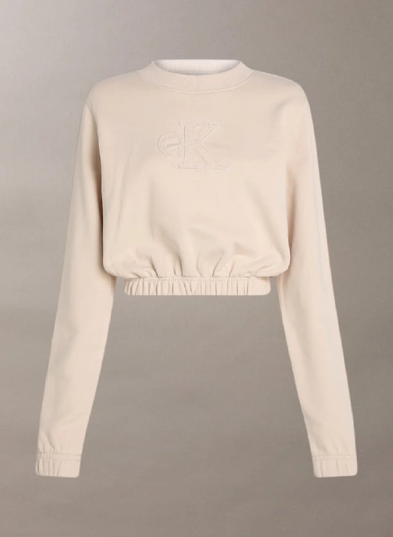 كالفن كلاين جينز سويت شيرت بحروف أولى - Image 5