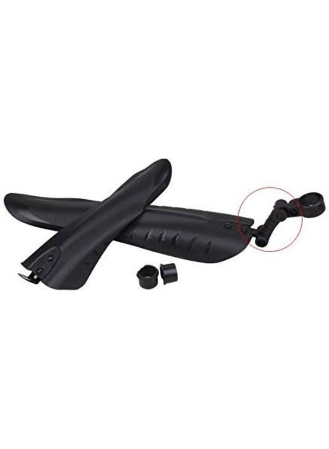 BlueSunshine BlueSunshine Adjustable Road Mountain Bike Bicycle Cycling Tire Front/Rear Mud Guards Mudguard Fenders Set (Black)  - Image 2