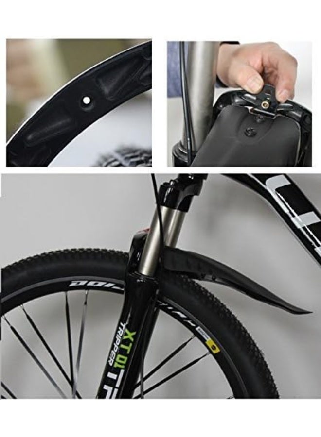 BlueSunshine BlueSunshine Adjustable Road Mountain Bike Bicycle Cycling Tire Front/Rear Mud Guards Mudguard Fenders Set (Black)  - Image 5