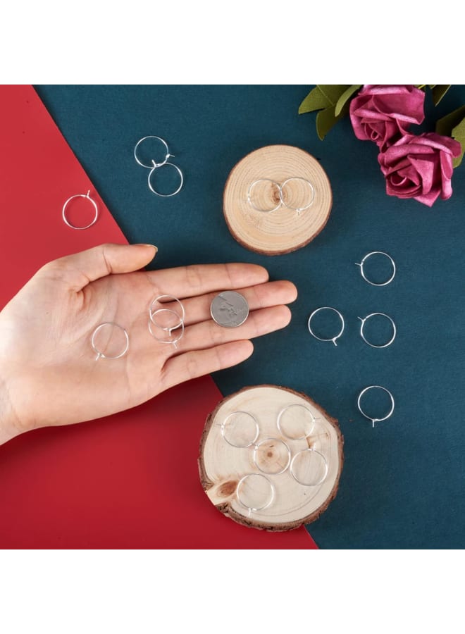 Wine Glass Charm Rings Beading Hoop Earring for Wedding Party Decorations Jewelry Making  - Image 2