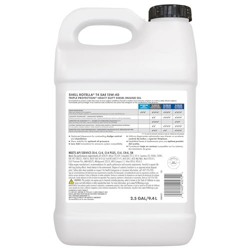 Shell Rotella T4 Triple Protection 15W-40 Diesel Engine Oil, 2.5 Gallon - Image 2