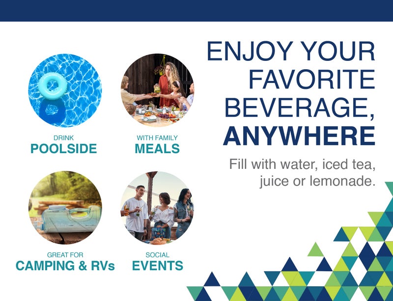 Arrow Home Products Fridge-Stack Drink Dispenser for Fridge, 5 Quart / 1.25 Gallons - Plastic Beverage Dispenser w/ Spigot for Easy Dispensing - BPA Free Plastic - Convenient Handle, Easy-Pour Spout - Image 4