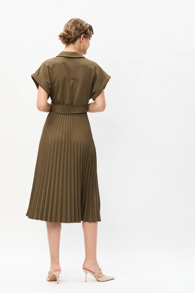 Tenda Pleated Shirtwaist Dress