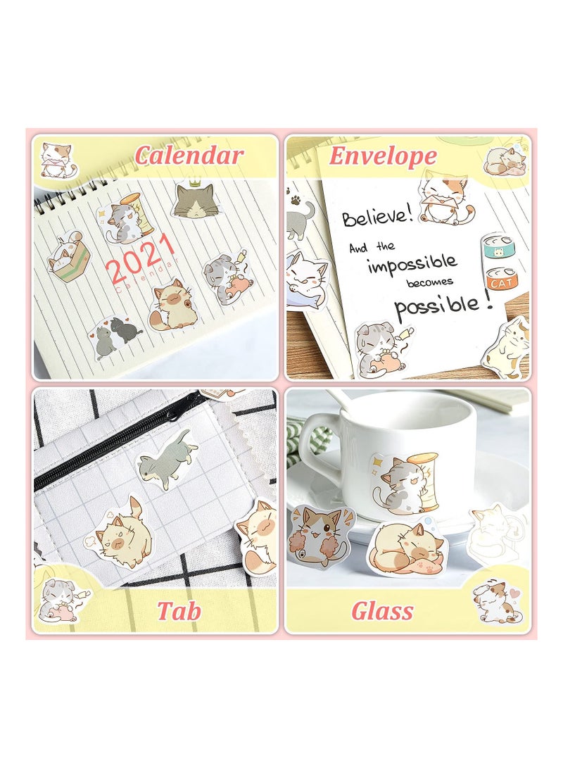 Excefore Cat Theme Stickers, 2 Boxes/ 90 PiecesDecoration Cute Cats Stickers, Self-Adhesive Scrapbooking Stickers for Laptop Planners Scrapbook Suitcase Diary Notebooks Album  - Image 5
