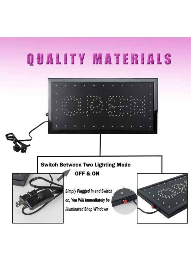 Bright Creative LED 2 in1 Open and Closed Sign, Business Decorative Lights for Milk Tea Coffee Shop Bar Pub Food Restaurant, Wall Window Display Neon 9.8*20.47 - Image 2