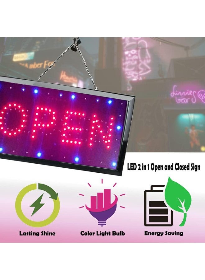 Bright Creative LED 2 in1 Open and Closed Sign, Business Decorative Lights for Milk Tea Coffee Shop Bar Pub Food Restaurant, Wall Window Display Neon 9.8*20.47 - Image 4
