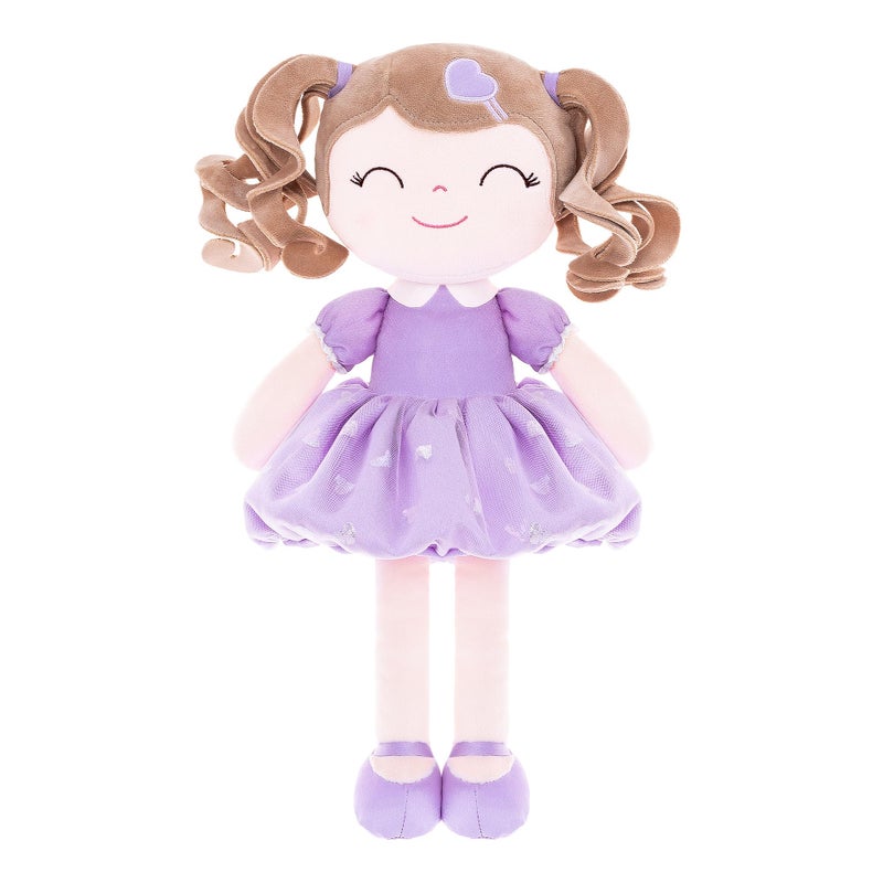 Gloveleya Baby Doll Gifts Plush Curly Girl Toys with Love 16" Rose - Image 1