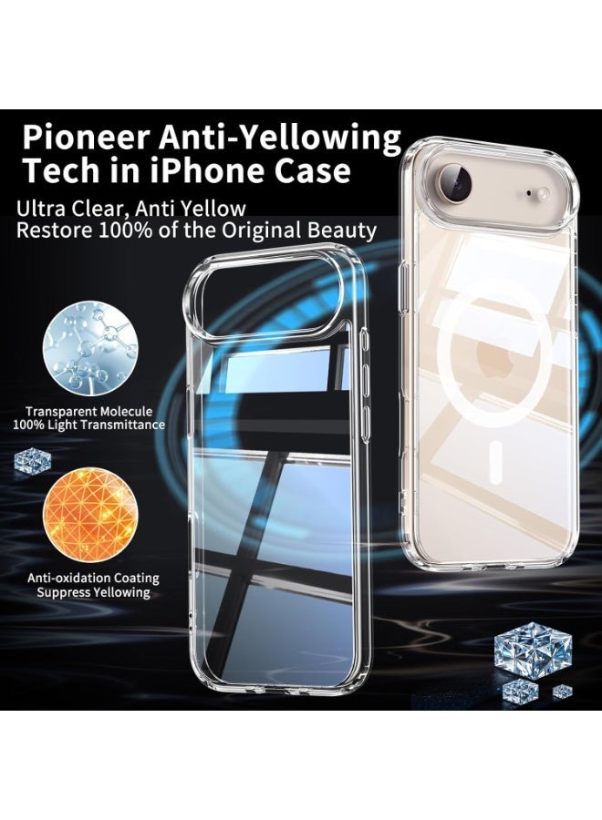 YJS Magnetic Case for iPhone 17 Air Magsafe Cover, Shockproof Protection, Anti-Yellow & Anti-Scratch - Image 2