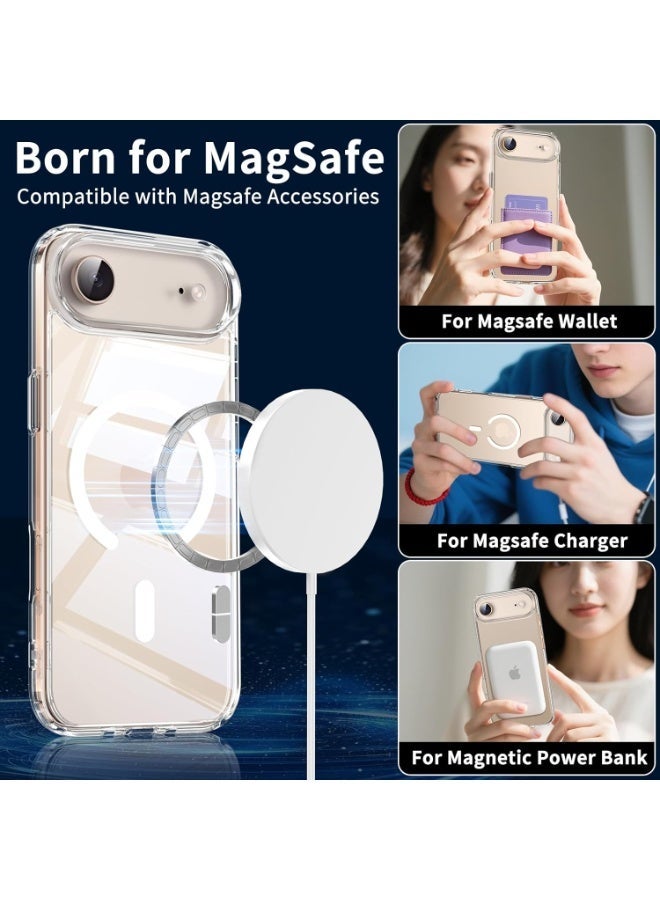 YJS Magnetic Case for iPhone 17 Air Magsafe Cover, Shockproof Protection, Anti-Yellow & Anti-Scratch - Image 4