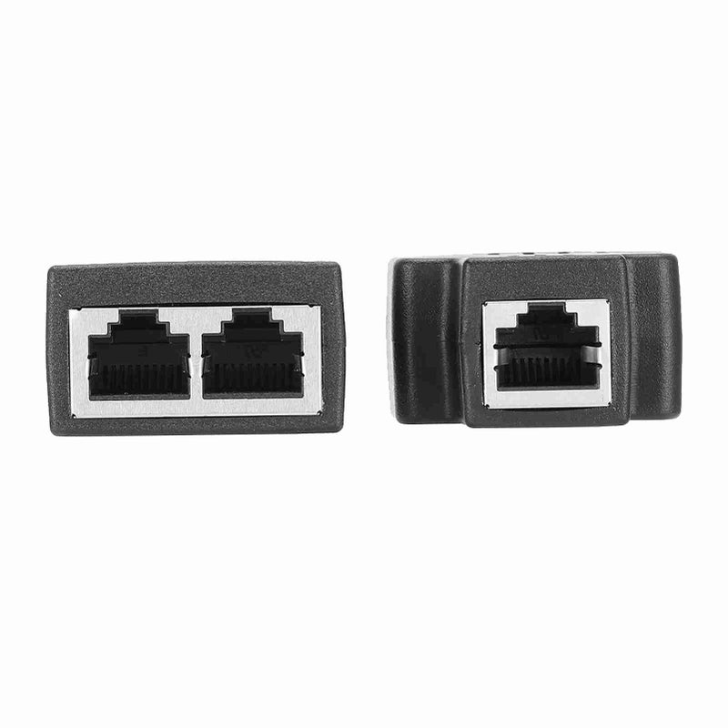 واجهة أنثوية RJ45 1 مدخل و2 مداخل، 2 قطع من محول كابل إيثرنت، مدود كابل موصل LAN، مقسم كابل توسيع للأسلاك الإنترنتية - Image 5