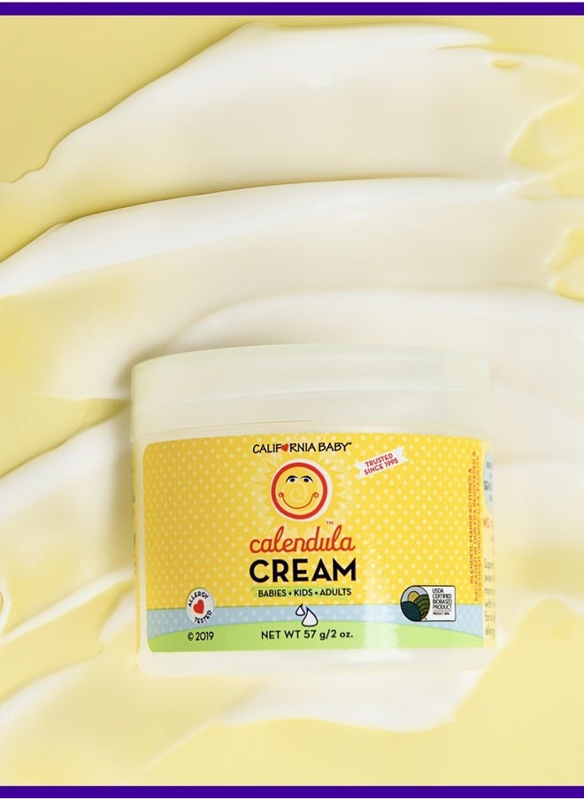 California Baby Calendula Cream | Ultra-Soothing Baby Face Cream | 100% Plant-Based | Organic Calendula + Aloe Vera | Lavender Scent | Baby Lotion For Sensitive Skin | 2 oz (Pack of 2)  - Image 5