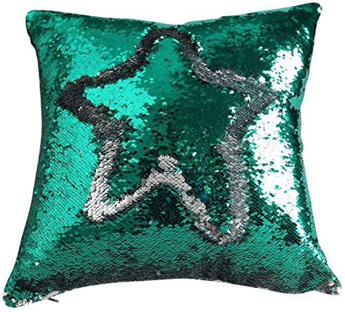 MOCOFO Glitter Pillow 16X16 Set of 4 Reversible Sequins Pillow Cover Magic Mermaid Sequence Pillowcase Purple Couch Color Changing Decor Cushion Covers for Sofa - Image 3