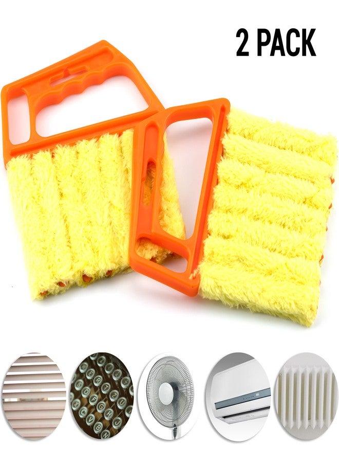 IFAMIO Pack of 2, Blind Cleaner 7 Finger Dusting Cleaner Tool for Window Shutters Venetian Shades Blinds Hand-Held Washable Mini Dust Cleaner Brush Air Conditioner Duster Dirt Cleaner for Housework - Image 2