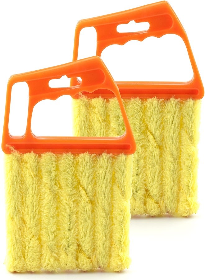 IFAMIO Pack of 2, Blind Cleaner 7 Finger Dusting Cleaner Tool for Window Shutters Venetian Shades Blinds Hand-Held Washable Mini Dust Cleaner Brush Air Conditioner Duster Dirt Cleaner for Housework - Image 1