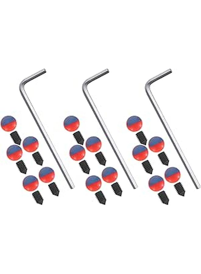 Faucet Handle Index Caps Hot Cold Water Signs Kitchen Sink Tap Hole Cover Set 15 Hex Screws Red Blue Labels Replacement Faucet Plug Covers For Bathroom Home - Image 1