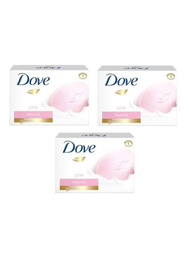 Dove 3-Piece Beauty Cream Rosa Bar Soap Set Pink 3x135grams
