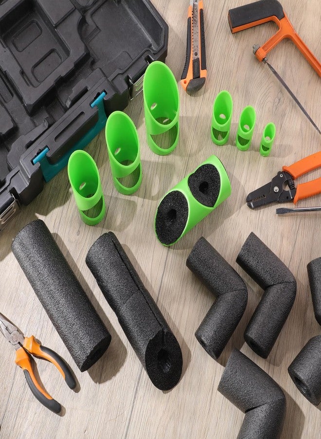 تونديامو أداة قطع أنابيب الرغوة من تونديمو، 6 قطع، أداة قطع أنابيب المياه العازلة من الرغوة، 6 أحجام 5 مم - 22 مم - 28 مم - 40 مم - 46 مم - 53 مم للعزل في المنازل والصناعات والأماكن التجارية، باللون الأخضر - Image 4