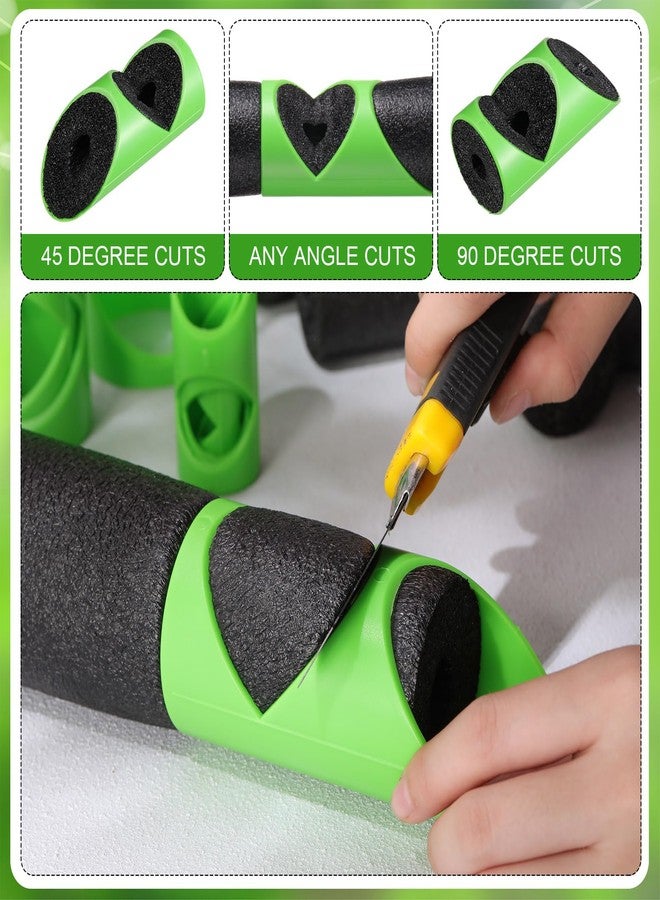 تونديامو أداة قطع أنابيب الرغوة من تونديمو، 6 قطع، أداة قطع أنابيب المياه العازلة من الرغوة، 6 أحجام 5 مم - 22 مم - 28 مم - 40 مم - 46 مم - 53 مم للعزل في المنازل والصناعات والأماكن التجارية، باللون الأخضر - Image 3