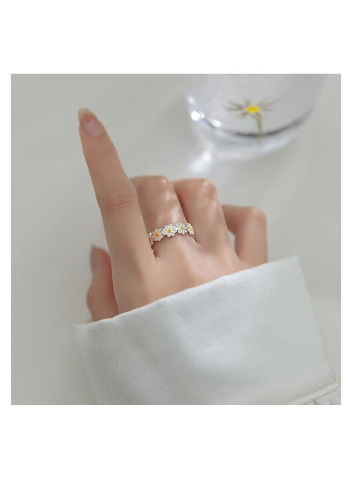 أوزيغالور حلقة الزهور القديمة المعدنية المتدرجة، حلقات الشمس المضيئة، هدايا الجواهر للنساء والفتيات - Image 3