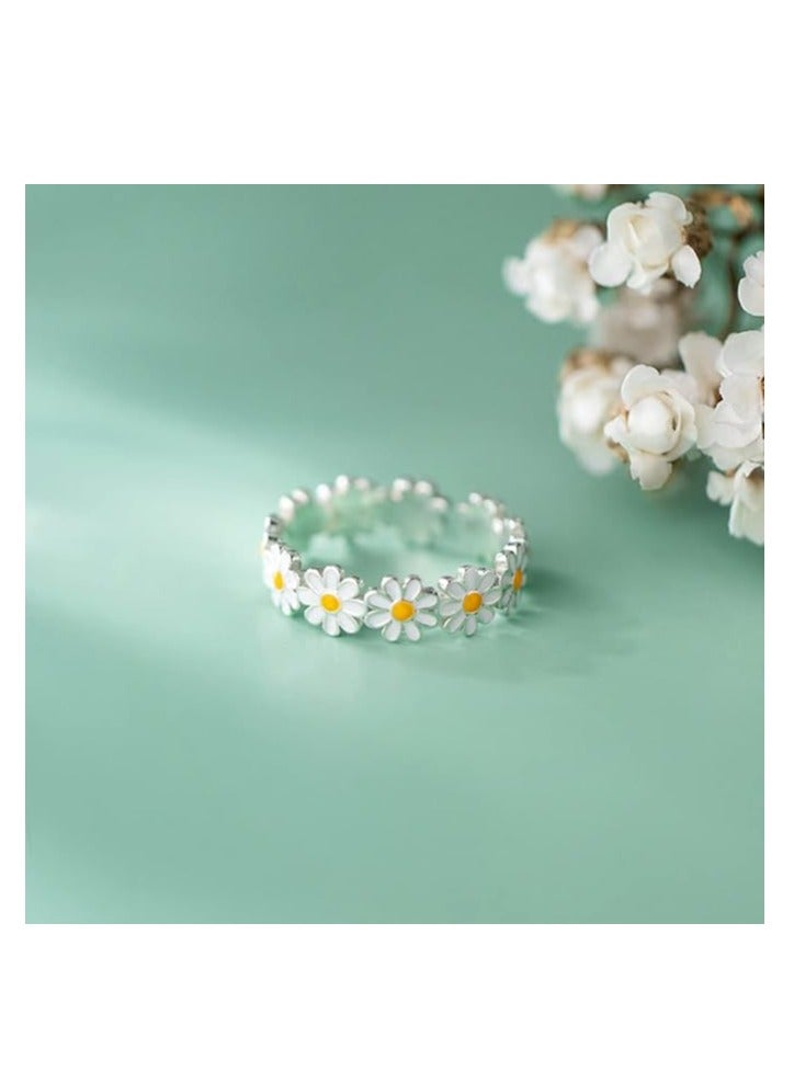 أوزيغالور حلقة الزهور القديمة المعدنية المتدرجة، حلقات الشمس المضيئة، هدايا الجواهر للنساء والفتيات - Image 4