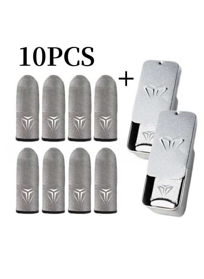 8 Pieces Gaming Finger Sleeve Gloves (with 2 Box), Discount Pack - Premier League Edition, More Silver Fiber Added, 2024 Upgraded Version, for PUBG/Cod/LOL/ROS  - Image 1