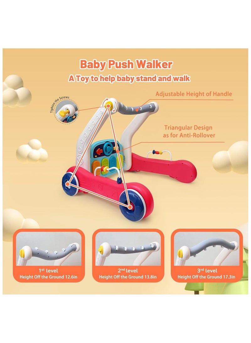 NNEWVANTE سجادة لعب للأطفال، عربة أطفال، مركز نشاط للأطفال مع موسيقى وضوء، سجادة وقت البطن، ألعاب دفع للأطفال، بيانو قابل للفك ورجّاجات للأطفال الرضع من الأولاد والبنات - Image 3