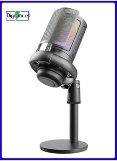 Digipace Gaming USB Microphone for Pc Ps5,Condenser Mic with Quick Mute,Rgb Indicator,Tripod Stand, Pop Filter,Shock Mount,Gain Control  - Image 2