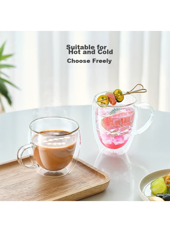 JD.com Jd Jingzao Double-Layer Mug, Drinking Glass, Stylish Cup, Tea Cup, Coffee Cup, Milk Cup, 300Ml - Image 5