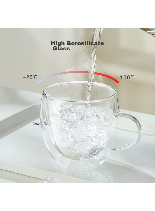 JD.com Jd Jingzao Double-Layer Mug, Drinking Glass, Stylish Cup, Tea Cup, Coffee Cup, Milk Cup, 300Ml - Image 4