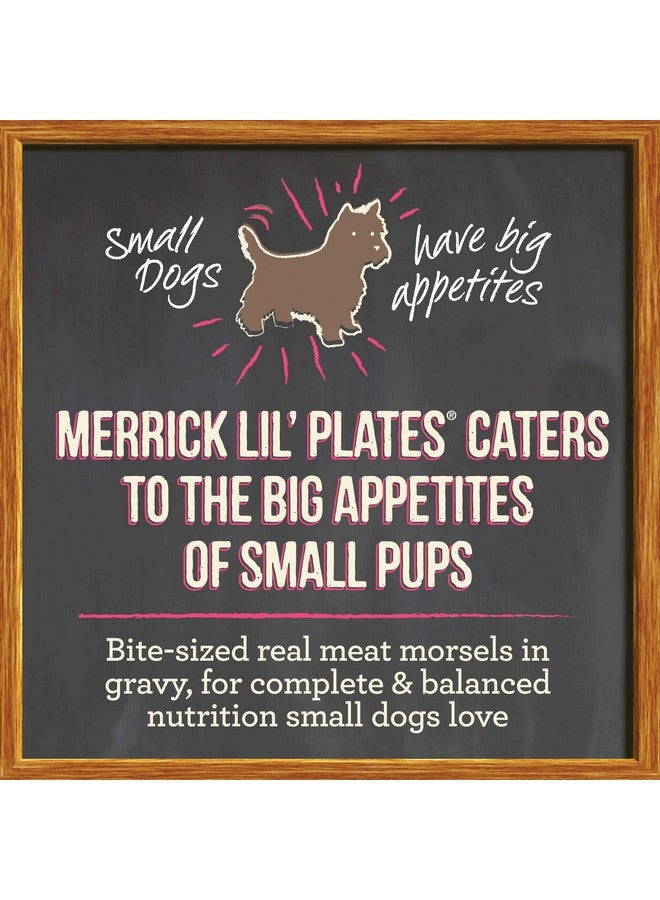 ميريك طعام كلاب طبيعي رطب خالٍ من الحبوب من Lil' Plates Premium للكلاب الصغيرة، وجبة عشاء صغيرة في عيد الشكر - (عبوة من 12 قطعة) عبوات سعة 3.5 أونصة - Image 2