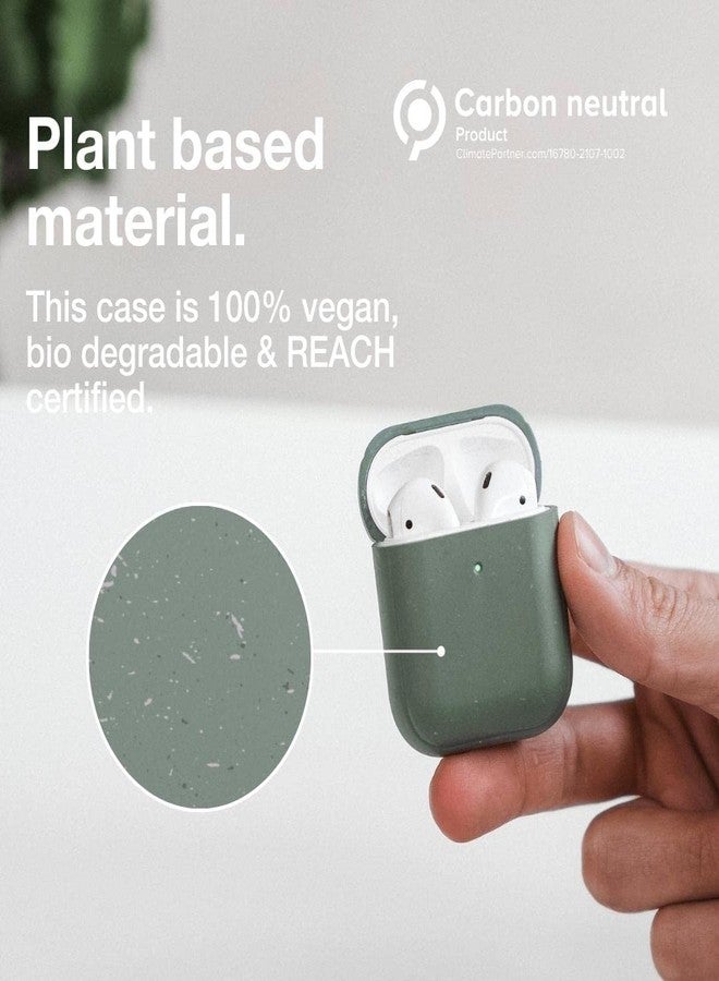 Woodcessories - Sustainable case Compatible with AirPods 1 & 2 Gen. Cover, Midnight Green - Image 3