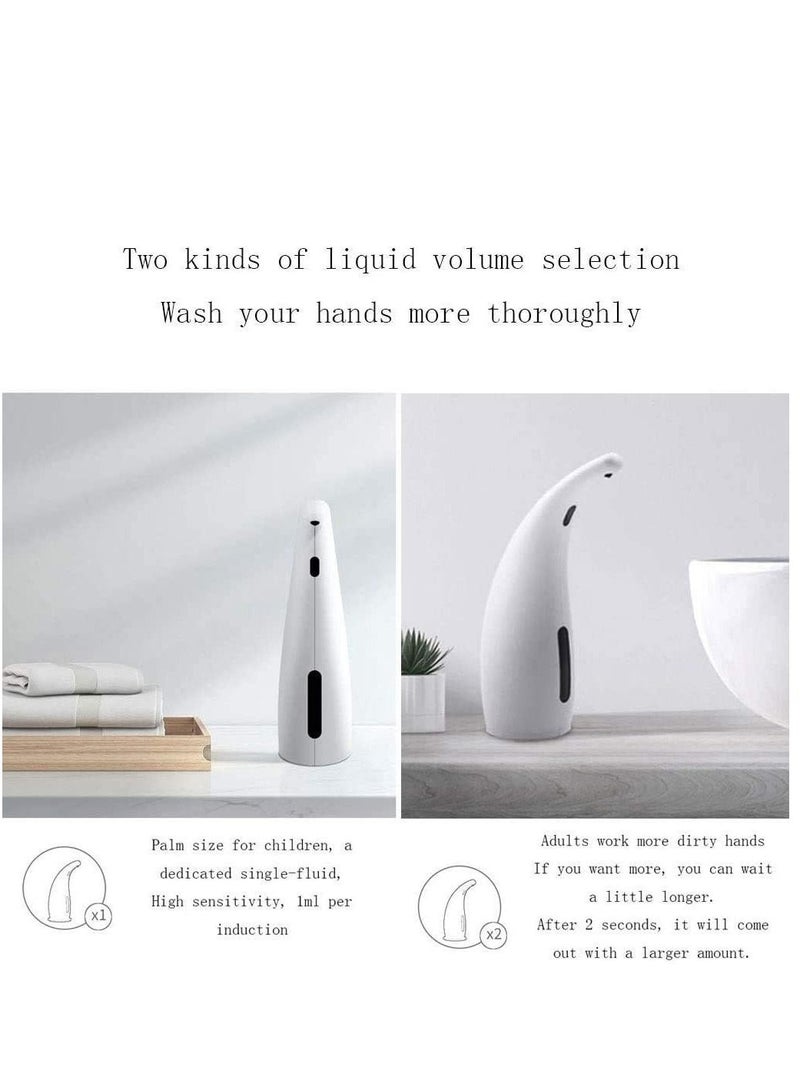 Automatic soap dispenser, 300ml smart sensor contactless hand sanitizer dispenser, ABS plastic automatic sensor for bathroom kitchen hotel restaurant, white, 1 pc - Image 4