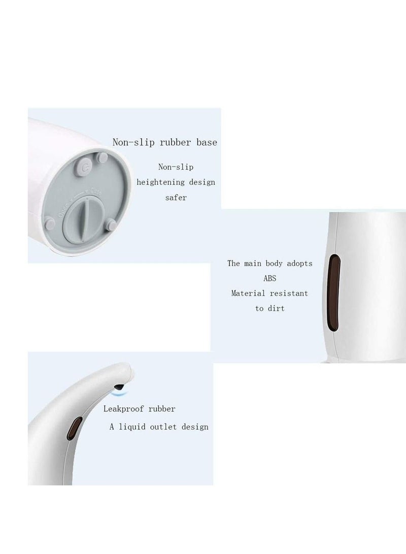 Automatic soap dispenser, 300ml smart sensor contactless hand sanitizer dispenser, ABS plastic automatic sensor for bathroom kitchen hotel restaurant, white, 1 pc - Image 2
