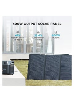 ECOFLOW EF ECOFLOW 400W Portable Solar Panel, Foldable, Durable, Complete with an Adjustable Kickstand Case, Waterproof IP68 for Outdoor Adventures  - Image 2
